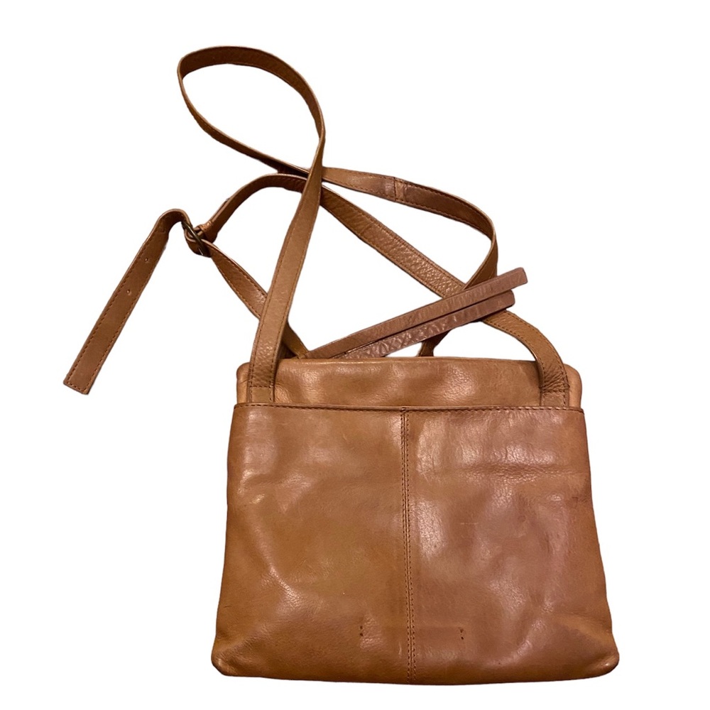 LUCKY BRAND Tan Leather Crossbody Bag